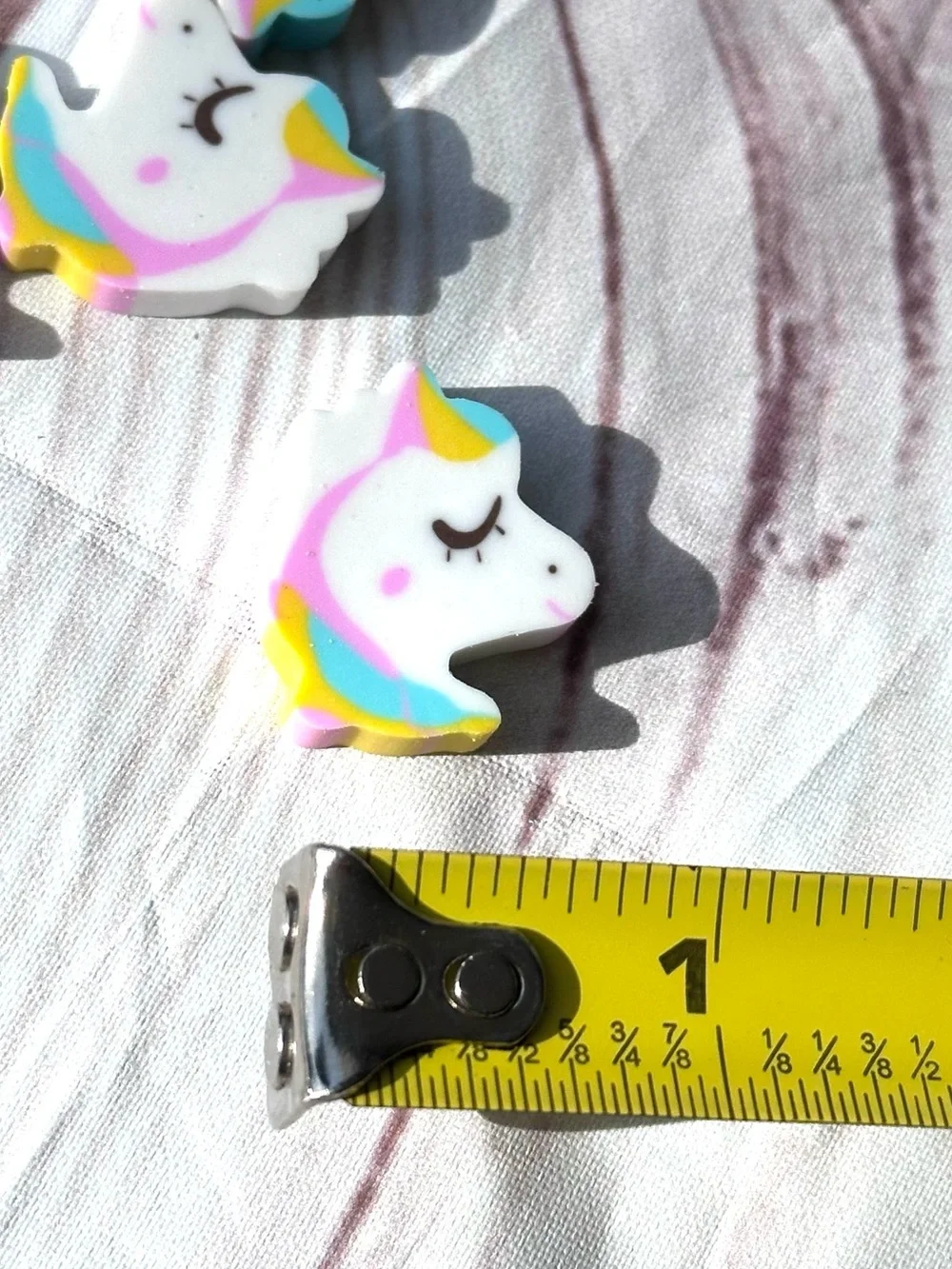 12 Rainbow Unicorn Pencil Set with Pastel Designs and Eraser Toppers